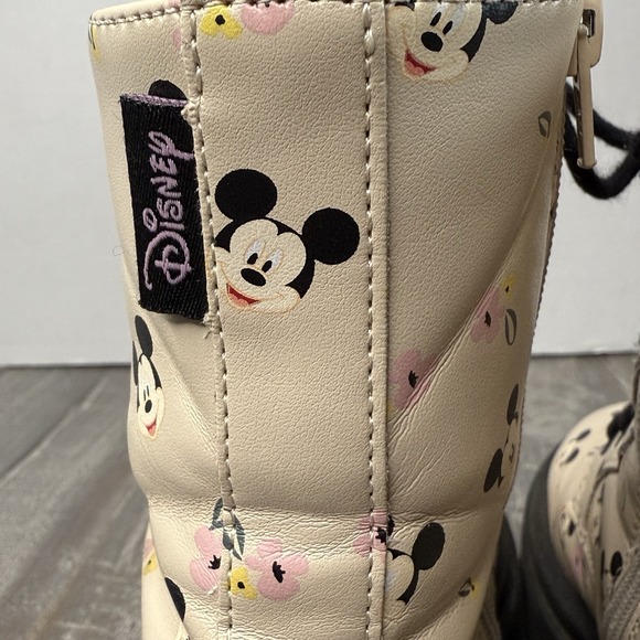 Zara Kids Mickey Mouse Lace Ankle Boots Girls Size US 3.5, EUR 35 - Picture 7 of 11